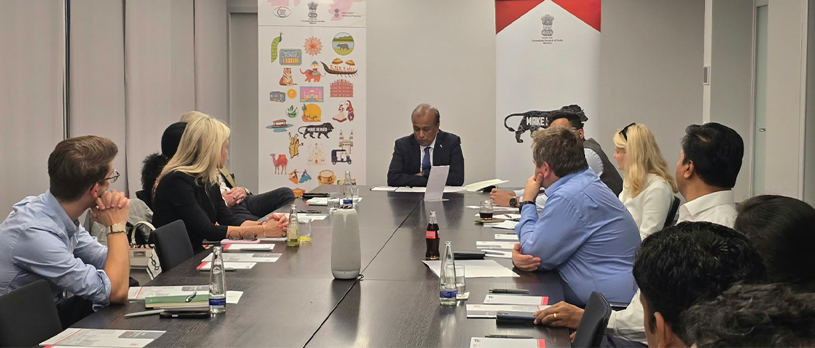 Consul General Shatrughna Sinha delivered the keynote address at “Unlocking India’s Financial Markets_ A Strategic Roundtable for German Investors