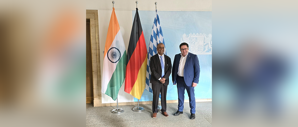  Consul General Shatrughna Sinha met Mr. Tobias Gotthardt, State Secretary, Bavarian Ministry for Economic Affairs, Regional Development and Energy