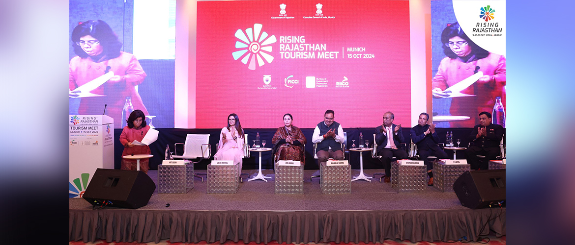  Rajasthan delegation led by Hon'ble CM of Rajasthan Shri Bhajan Lal Sharma at the Rising Rajasthan: Tourism Meet in Munich