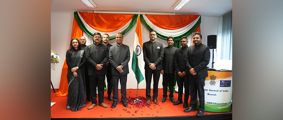  Consulate General of India, Munich extends warm greetings to members of the Indian diaspora and friends of India on the occasion of the 77th Republic Day of India