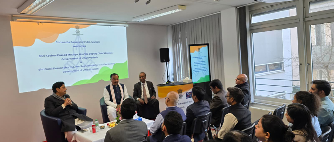  Hon’ble Deputy CM Shri Keshav Prasad Maurya and Hon’ble Minister for IT & Electronics Shri Sunil Kumar Sharma visited the CGI Munich for an interaction with officials and staff