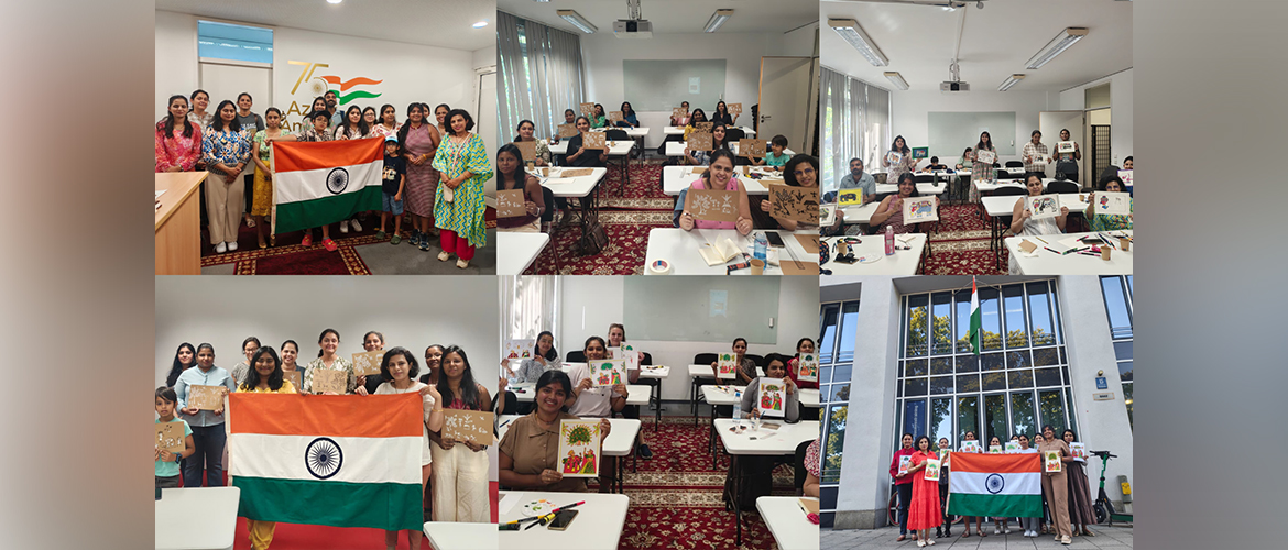  As part of the #HarGharTiranga and India’s 80th Independence Day festivities, the Consulate General of India, Munich, in collaboration with ICCR hosted the hands-on Warli, Madhubani and Phad workshops