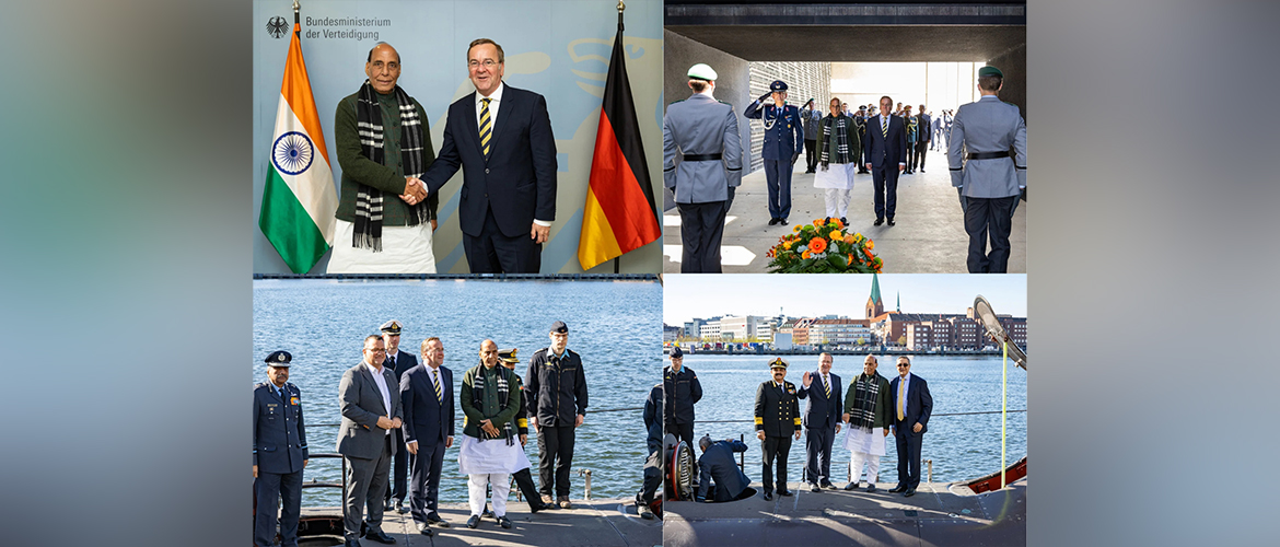  Raksha Mantri Shri Rajnath Singh meets German Defence Minister Boris Pistorius in Berlin 