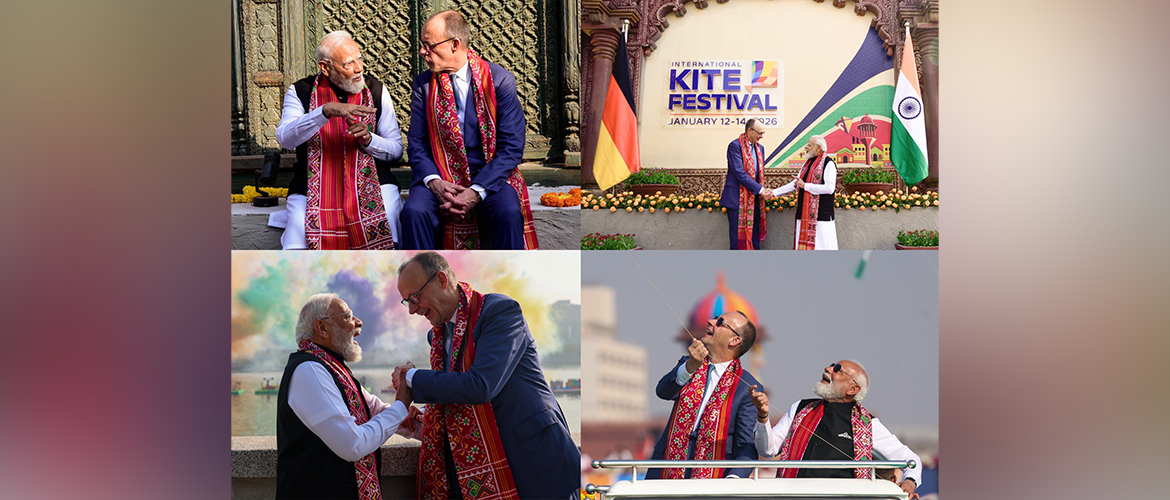  Prime Minister Shri. Narendra Modi and H.E. Federal Chancellor Friedrich Merz at the International Kite Festival