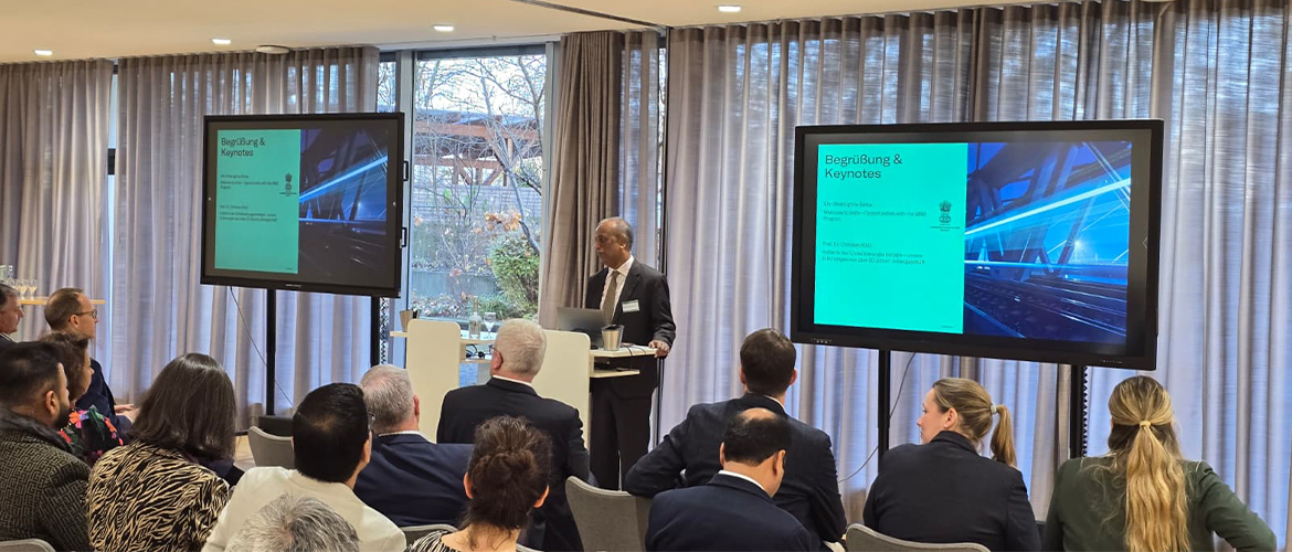  Consul General Shatrughna Sinha delivered the keynote address at the MIIM – Make India Mittelstand event in Nürnberg, titled “Building Bridges – Business Opportunities for SMEs in India.”