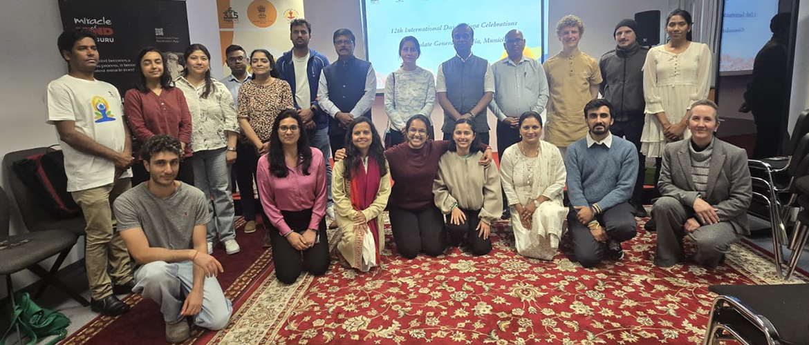  As part of the 12th International Day of Yoga 2026, the Consulate General of India, Munich organized a meditation session in association with the Isha Foundation